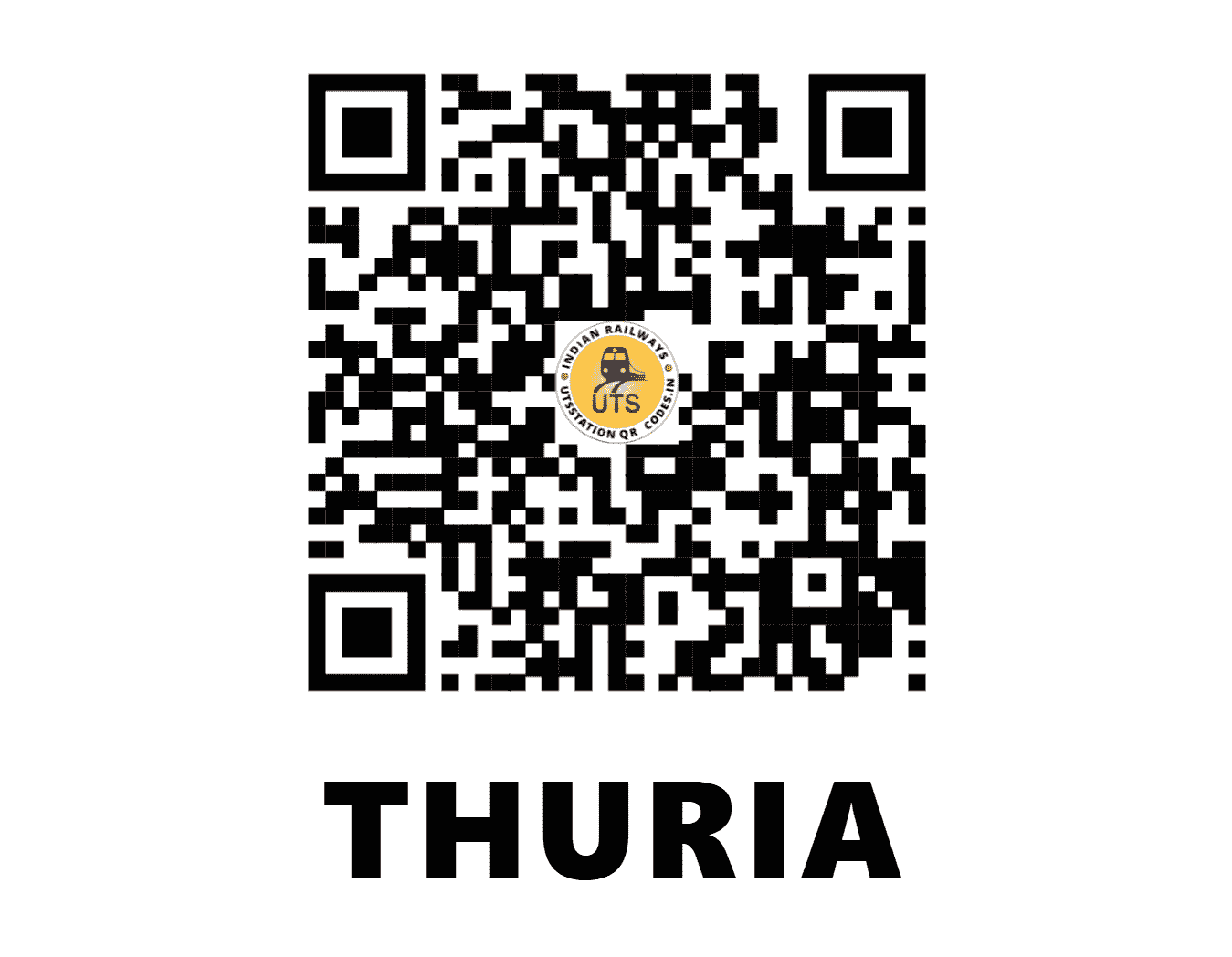UTS QR Code for THURIA - THUR (WC - MADHYA PRADESH)